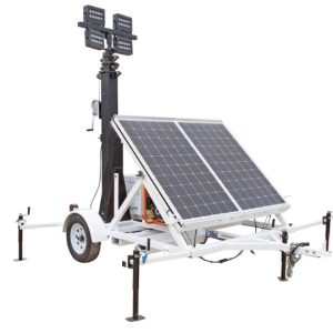 1.2 kW Solar Tower – 24′ Galvanized Mast – (4) 100W Lamps
